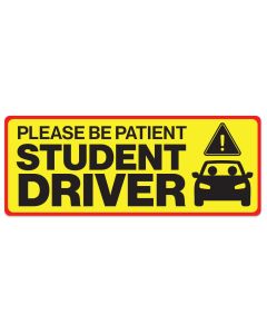 Please Be Patient Student Driver Magnet – 3.5x9 Made in the USA