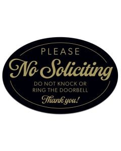 No Soliciting Oval Magnet Sign 4x6  Made in the USA