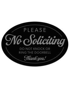 No Soliciting Oval Magnetic Sign 4x6 Made in the USA