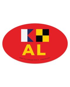 Nautical Oval State Magnet – Alabama (AL)
