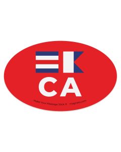 California Nautical Oval Magnet 3x5