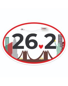 Gift 26.2K Marathon Oval Car Magnet