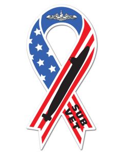 Ribbon Shaped Outdoor Magnets Support Troops 8x3.876
