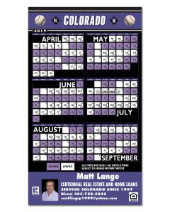 Baseball Schedule Magnet for Refrigerator