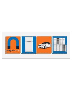 3x8 Rectangle Picture Frame Magnet with 4 Cut-Outs