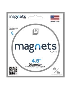 Outdoor 4.5" Diameter Circle Punch-Out Magnet with Hanger (5.375" x 6")