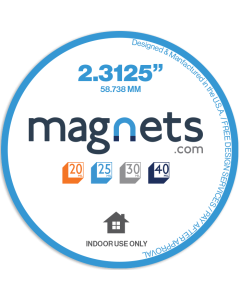 Circle Refrigerator Magnets 2.3125 inch