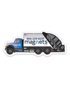 Custom Garbage Truck Shaped Refrigerator Magnets 4.25x1.75