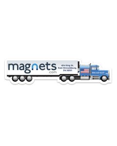 Semi Truck Shape Advertising Magnets 6.625x1.58