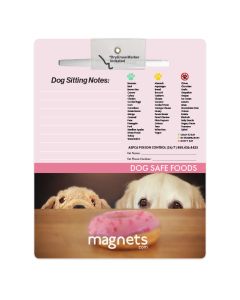 magnet memo board dog safe foods 8.5x11 made in the usa