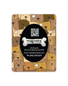 Metallic Bronze Pet Oval Frame Magnets 3.5x4.5