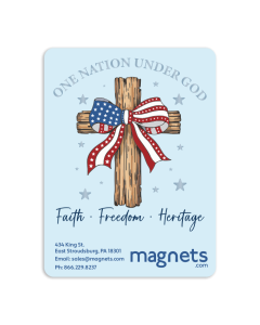 Faith Freedom Heritage Vertical Refrigerator Magnet 3x4