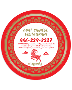 Chinese Restaurant Round Magnets 5.5 Inch