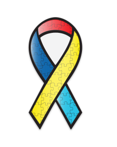 Autism Awareness Puzzle Ribbon Magnet 3.75x8