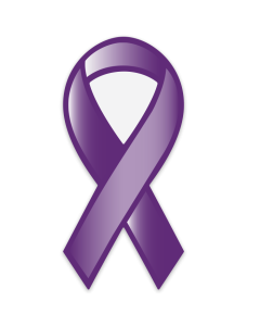 Hodgkin’s Lymphoma Awareness Purple Ribbon Magnet 3.75x8