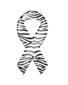 Rare Disease Awareness Zebra Ribbon Magnet 3.75x8