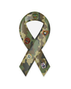 Vietnam Veteran Camouflage Awareness Ribbon Magnet 3.75x8