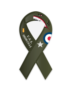 WWI / WWII Military Aviation Awareness Ribbon Magnet 3.75x8