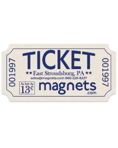 Ticket Shape Magnet 3x1.5