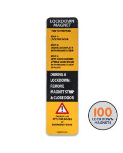 Lockdown Magnet Door Strips - 100 Pack