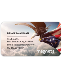 USA Eagle Round Corner Business Card Magnet