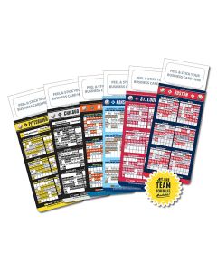 Baseball Schedule Magnets with Peel and Stick Business Cards