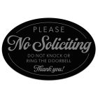 No Soliciting Oval Magnetic Sign 4x6 Made in the USA