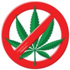 5-inch Round No Smoking Marijuana Sign – Outdoor Magnetic for Offices, Schools, and Commercial Spaces

