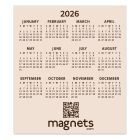 2026 Calendar Advertising Magnet 3.5x4 inches with custom logo and contact info, made in USA