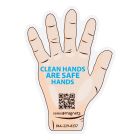 Hand Shape Refrigerator Magnets 3.5x2.25