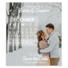 Save the Date Wedding Magnets w. Calendar 3.5x4