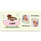 Magnetic Clean or Dirty Dishwasher Sign - 3x6 Inches | Elevate Your Brand
