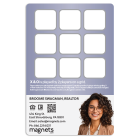 6x9 Interactive Metallic Multicolor X & O Game Realtor Magnet