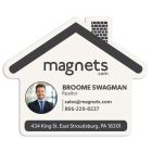 House Shaped Advertising Magnets 4.25x3.5