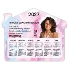 2026 custom house shaped calendar magnet 4.75x3.875 with free design, made in USA, pay after approval