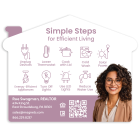 house shaped real estate magnet 6x4.75 with realtor photo and contact information