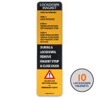 Lockdown Magnets for Schools 6.5x1.75 - 10 Pack