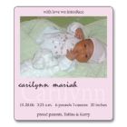 Save the Date Girl Baby Announcement Magnets 3.5x4