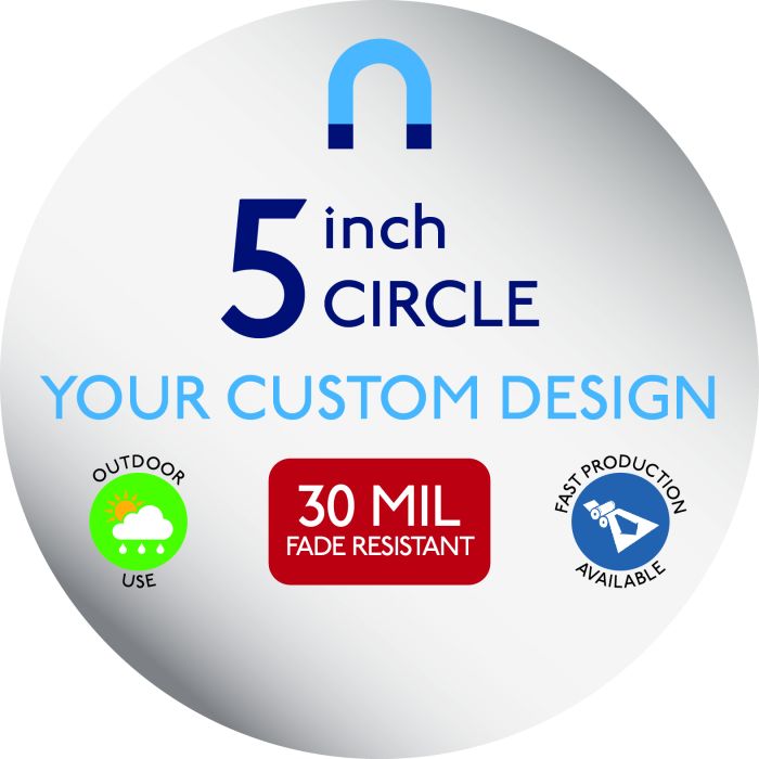 5 Inch Personalized Circle Car Magnets  Buy 5 Inch Custom Round Car Magnets  Online at